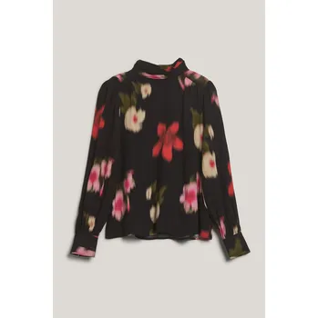 Dámská košile HALENKA GANT FLORAL PRINT MOCK NECK BLOUSE BLACK