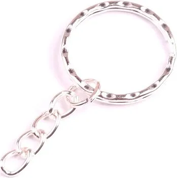 Korálek Kroužek na klíče 25mm stříbrný