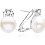 Agato Půvabné stříbrné náušnice se sladkovodní perlou AGT-E134KKW-P + 2 měsíce na vrácení zboží