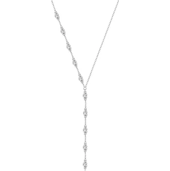 Náhrdelník For Silver Náhrdelník s dlouhým přívěskem s kapkovitými zirkony Stříbrná