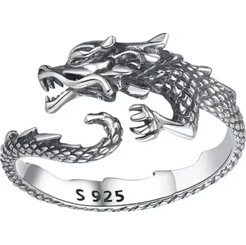 Prsten For Silver Vintage prsten Dragon - Stříbro 925