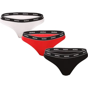 Kalhotky 3PACK dámská tanga HUGO vícebarevná (50480150 968) S Možnost vrácení zboží ZDARMA do 120 dnů!