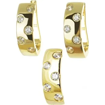 Souprava šperků Souprava náušnic a přívěšku ze žlutého zlata se zirkony ZLSS11F + DÁREK ZDARMA