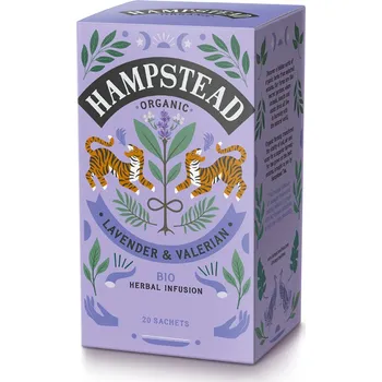Čaj Hampstead Tea London Hampstead bio bylinný čaj s levandulí a kozlíkem 20 ks
