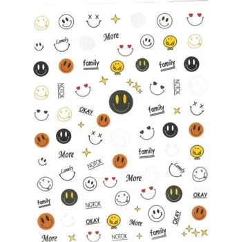 Nailee Samolepky barevné smajlíci Joyful nails 1024