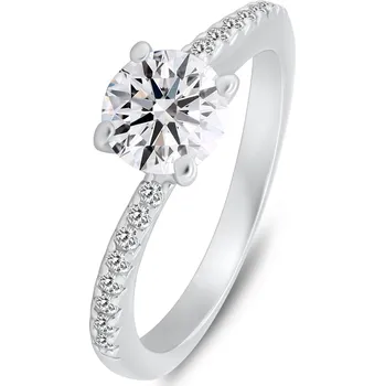 Prsten Brilio Silver Stříbrný zásnubní prsten s čirými zirkony RI138W 54 mm + 2 měsíce na vrácení zboží