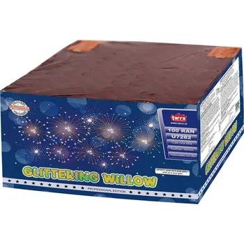 Zábavní pyrotechnika ČÍNA Ohňostroj - BATERIE VÝMETNIC GLITTERING WILLOW 100 RAN 1/1