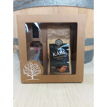 Likér HUSTOPEČSKÁ MADLÁRNA Mandlovka dárková kazeta+káva