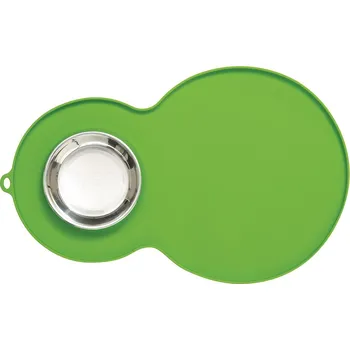 Podložka pod misku Catit Silikonová podložka Arašídy 46x29cm zelený