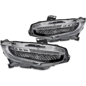 Přední světlomet TUNING-TEC Přední světla Honda Civic X 16-21 černá FULL LED