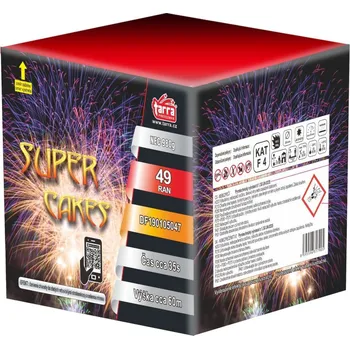 Zábavní pyrotechnika BATERIE VÝMETNIC SUPER CAKES 49 RAN 2x1