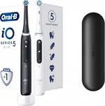 Oral B Elektrický zubní kartáček iO Series 5 Matt Black + Quite White Duo Pack + 2 měsíce na vrácení zboží