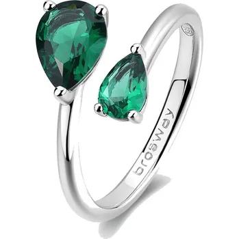 Šperk Brosway Stříbrný otevřený prsten Life Green Fancy FLG114 50 mm + 2 měsíce na vrácení zboží