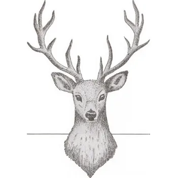 Papírový kapesník Papírové ubrousky s motivem jelena (20 ks) – 33x33 cm