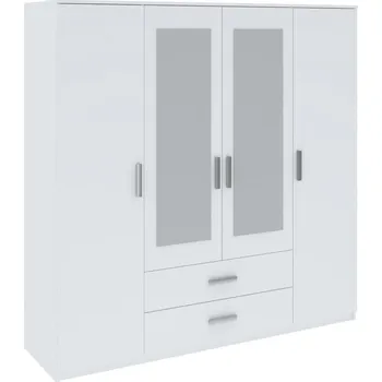Šatní skříň Šatní skříň 4D2S TOCHA 200 cm bílá