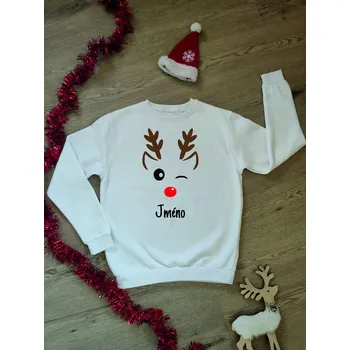 Pánská mikina Pánská mikina Vánoce sob se jménem Barva skladem: Bílá, Velikost: S