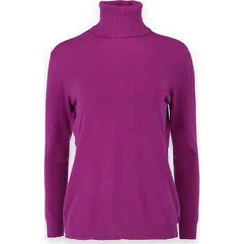 Dámský svetr Rolák úpletový N8645 Itálie barva: fialová