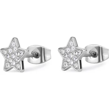 Módní doplněk S'Agapõ Ocelové náušnice s čirými krystaly Hvězdičky Aurora SAR50 + 2 měsíce na vrácení zboží