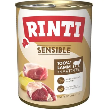 Krmivo pro psa Rinti Sensible jehněčí s bramborami 12 × 800 g