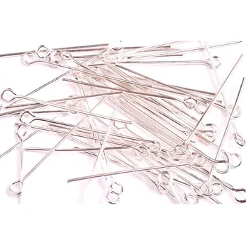 Korálek Ketlovací jehla 50mm stříbrná