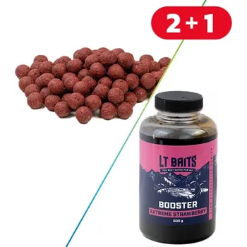 Boilies 10kg Boilies LT Baits Extreme Strawberry 20mm + Booster Zdarma