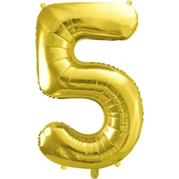Balónek fóliový narozeniny číslo 5 zlatý 72 cm pa33542