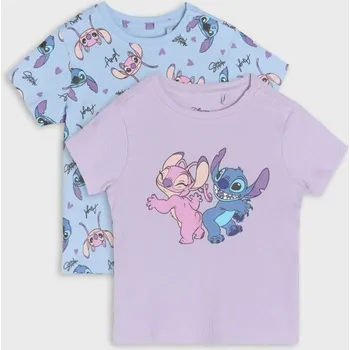 Sinsay - Tričko 2 pack Stitch - levandulová - 078AN-04X - 078AN-04X-80