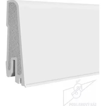 Podlahová lišta Soklová lišta Döllken USL 60 Clip, bílá - 1137 - 2,5m