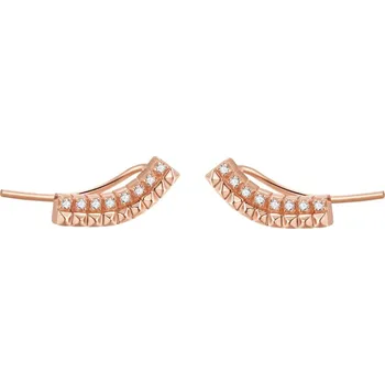 Náušnice Rosato Podélné bronzové náušnice se zirkony Cubica RZO041 + 2 měsíce na vrácení zboží