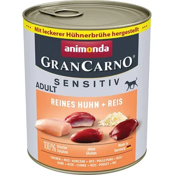 Krmivo pro psa GranCarno Adult Sensitiv čisté kuře a rýže 12x800g