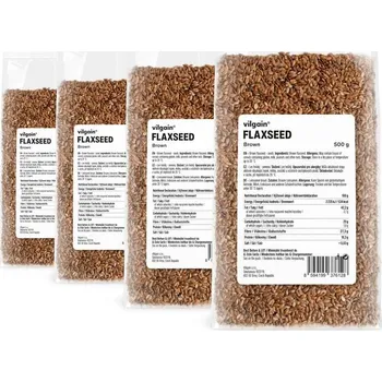 Sušená potravina Vilgain Lněná semínka – 4x&nbsp;500&nbsp;g
