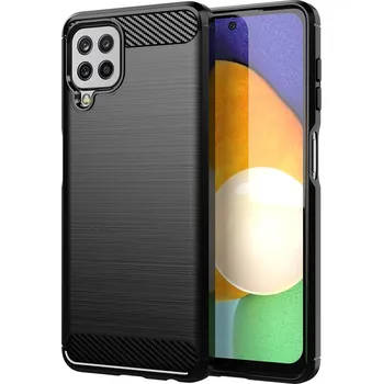 Pouzdro na mobilní telefon Pouzdro Carbon Case pro Samsung Galaxy A22 4G černé