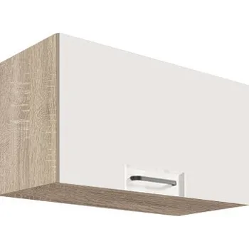 Fadome Horní nízká kuchyňská skříňka Favorit 36G-60 Barva dvířek: Bílý lesk, Zvolte kování: Basic GTV, Zvolte korpus: Dub sonoma