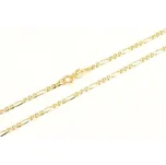 Zlatý řetízek figaro 60cm ZLR1565F + DÁREK ZDARMA