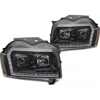 Přední světlomet TUNING-TEC Přední světla Chrysler Jeep Grand Cherokee 05-08 černá TUBE LIGHT