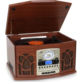 Gramofon Stereo zařízení Auna NR-620, stereo, MP3 záznam, hnědé (10007044)