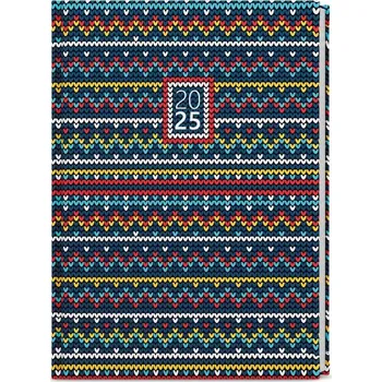 Diář Diář 2025 Denní diář - Adam - Lamino - B6 - Pletený (BDA9-2-25)