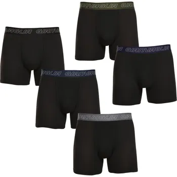 Boxerky 5PACK pánské boxerky Gianvaglia černé (GVG-5014) XXL Možnost vrácení zboží ZDARMA do 120 dnů!