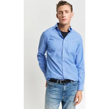Pánská košile KOŠILE GANT REG CLASSIC POPLIN STRIPE SHIRT GREECE BLUE