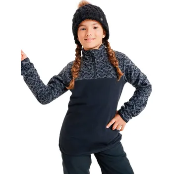 Chlapecká mikina Technická mikina Roxy Whitecamp Half Zip Girl true black roxygram tonal 10 LET 2025 - Odesíláme do 24 hodin
