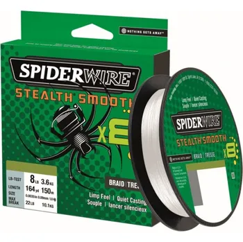 Rybářská šňůra Pletená Šňůra Spiderwire Stealth Smooth8 Průhledná 0,15mm 16,5kg 2000m