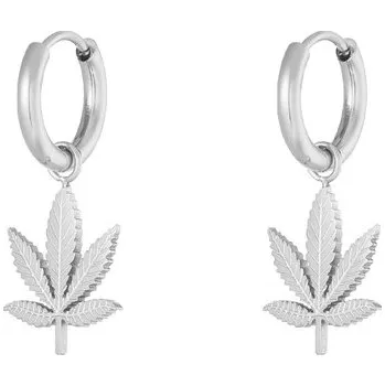 Náušnice ORNAMENTI Náušnice Cannabis silver