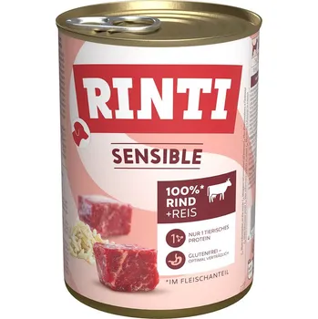 Krmivo pro psa Rinti Sensible hovězí a rýže 12 × 400 g