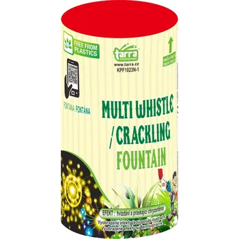 Zábavní pyrotechnika BATERIE FONTÁN - MULTI WHISTLE / CRACKLING FOUNTAIN 2 RÁNY - GREEN LINE 24/1