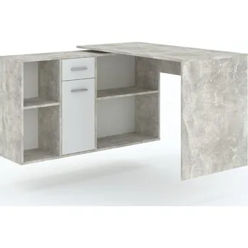 Psací stůl Pracovní stůl rozkládací MURET beton/bílá