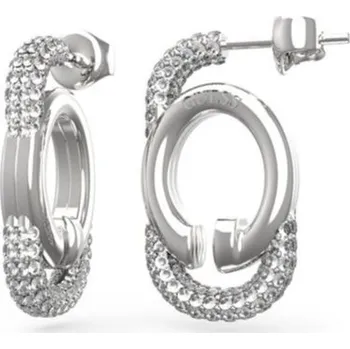 Náušnice Guess Módní ocelové náušnice s krystaly Oh My G JUBE04517JWRHT/U + 2 měsíce na vrácení zboží