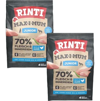 Krmivo pro psa Rinti Max-i-Mum Junior kuřecí maso 2 × 4 kg