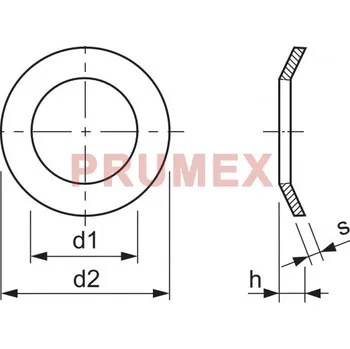 Matice Podložka pružná kónická DIN 6796 M14 / 15,0 nerez A2