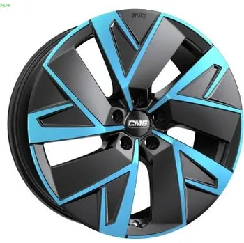 Disk Alu kola CMS C32-AERO černé - modré leštěné čelo 8x19" 5x112 ET34 66,5
