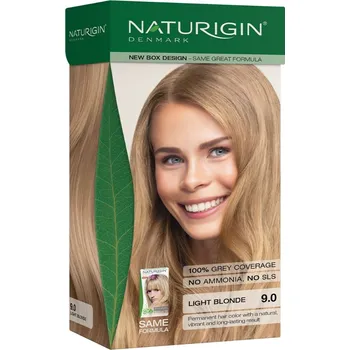 Barva na vlasy NATURIGIN Organic Based 100% Permanent Hair Colours Light Blonde 9.0 barva na vlasy 115 ml